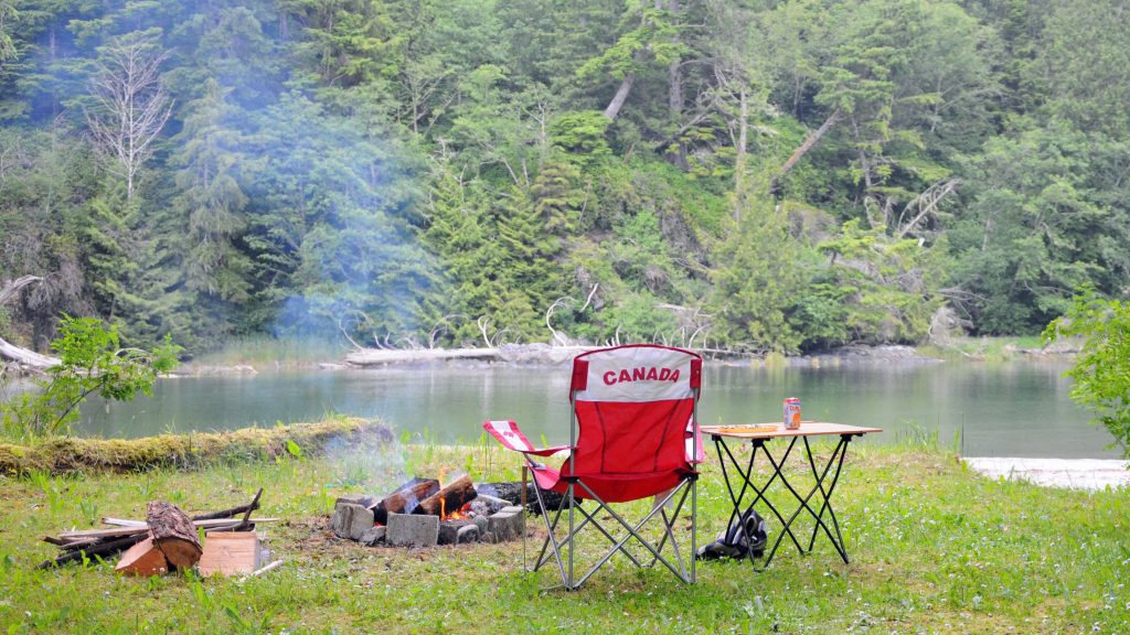 Canada chair at quiet campsite